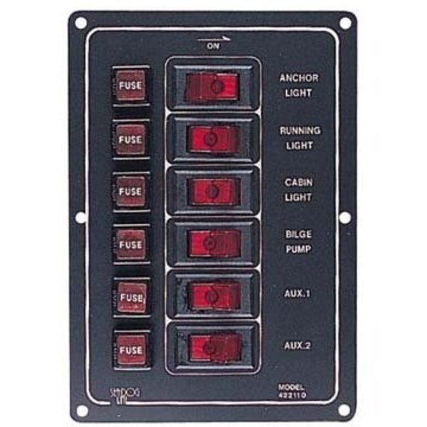 Sea Dog Switch Panel, #422110-1 422110-1